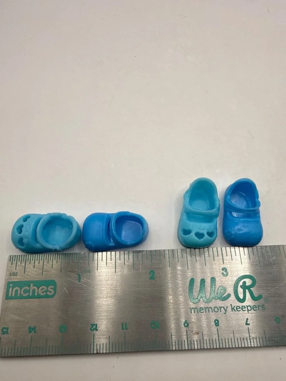 Blue Doll Shoes Bundle Mini Mary Janes Replacement Toy Accessory Lot